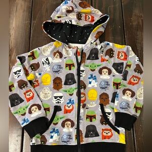 Star Wars Gray Little Sleepies Play Zip Up Hoodie